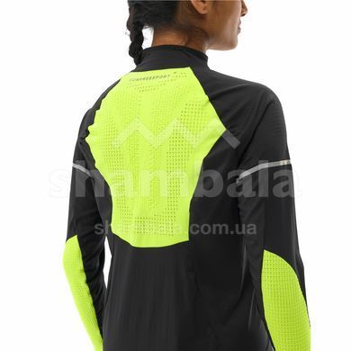 Ветровка женская Compressport Hurricane Windproof Jacket Flash W, Black/Fluo Yellow, M (7630102556049)