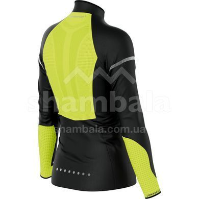 Ветровка женская Compressport Hurricane Windproof Jacket Flash W, Black/Fluo Yellow, M (7630102556049)