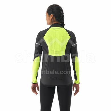 Ветровка женская Compressport Hurricane Windproof Jacket Flash W, Black/Fluo Yellow, M (7630102556049)