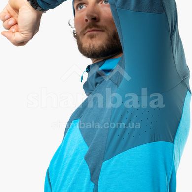 Мужская флисовая кофта с рукавом реглан Dynafit Tour Wool Thermal M Hoody, Grey/Black, M (71362/0541 M)