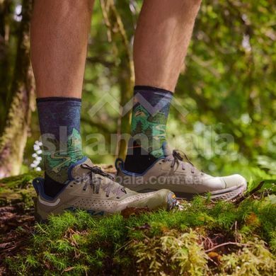 Шкарпетки чоловічі Smartwool Trail Run Targeted Cushion Neature Print Crew, Twilight Blue, L (SW SW002693.G74-L)