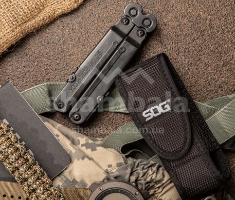 Мультитул SOG PowerLock EOD w/V-Cutter, Black Oxide/Nylon Sheath (SOG B63N-CP)