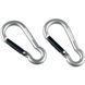 Карабін Munkees Pear 5 мм x 50 мм, пара, Grey (6932057832355)