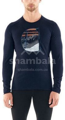 Термокофта чоловіча Icebreaker BF 200 Oasis LS Crewe, MtBlanc Midnight Navy, XL (ICB 105210,401-XL)