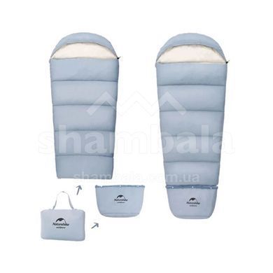Спальний мішок дитячий Naturehike С300 NH21MSD01 (6/1&deg;С), 160 см - Right Zip, Blue (6927595774649)