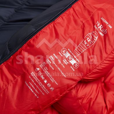 Спальный мешок Rab Ascent 700 Regular, (-2/-8°C), 185 см - Left Zip, EBONY (821468840829)