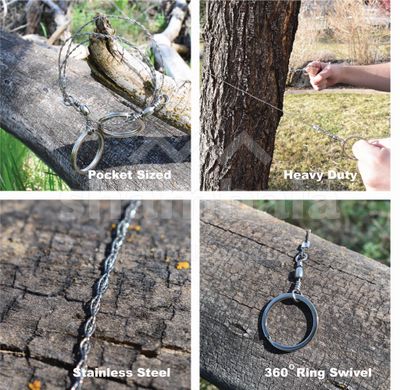 Пилка туристична струнна AceCamp Pocket Survival Wire Saw (6932057825951)