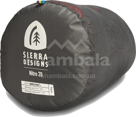 Спальний мішок Sierra Designs Nitro 800F 20 (-2/-9&deg;C), 183 см - Left Zip, Red/Black/Yellow (SD 70604318R)