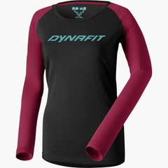 Жіноча футболка з довгим рукавом Dynafit 44766 W L/S TEE, black/burgundy, 40/34 (70957/0912 40/34)