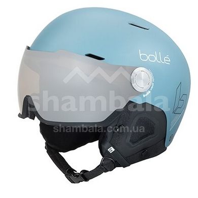 Шлем горнолыжный Bolle Might Visor, Matte Storm Blue W Brown Silver Lens Cat2, 55-59 cm (BL MIGHT.31860)