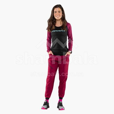 Женская футболка с длинным рукавом Dynafit 44766 W L/S Tee, black/burgundy, 40/34 (70957/0912 40/34)
