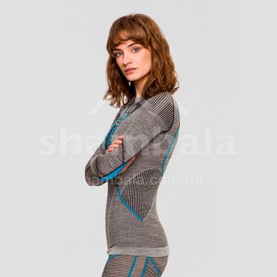 Термофутболка X-Bionic Apani 4.0 Merino Shirt Round Neck Long Sleeves Women, Black/Grey/Turquoise, L (AP-WT06W19W.B284-L)