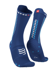 Носки Compressport Pro Racing Socks V4.0 Bike, Sodalite/Fluo Blue, T1 (XU00049B 533 0T1)