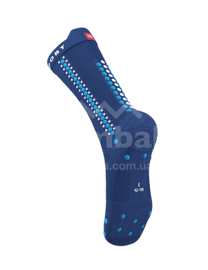 Шкарпетки Compressport Pro Racing Socks V4.0 Bike, Sodalite/Fluo Blue, T1 (XU00049B 533 0T1)
