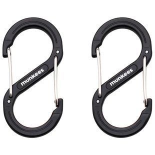 Карабін Munkees Forged S 6 мм x 60 мм, пара, Black (6932057832768)