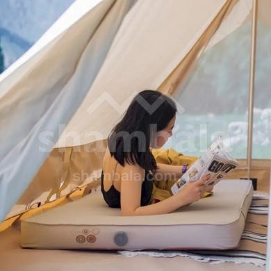 Самонадувающийся матрас одноместный с помпой Naturehike NH20FCD08, 200х76х10см, Beige (6976023925214)