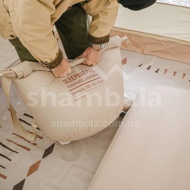 Самонадувающийся матрас одноместный с помпой Naturehike NH20FCD08, 200х76х10см, Beige (6976023925214)