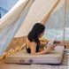 Самонадувающийся матрас одноместный с помпой Naturehike NH20FCD08, 200х76х10см, Beige (6976023925214)