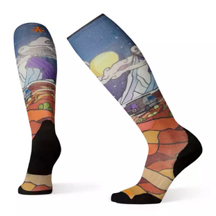 Термошкарпетки чоловічі Smartwool Men's PhD Ski Light Elite Buttermilk Nights Print, Deep Navy, р. M (SW 01047.092-M)