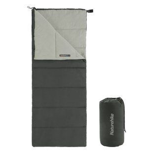 Спальный мешок Naturehike F150 NH22MSD05, (13/7&deg;С), 190см - Right Zip, Graphite (6927595797747-L)