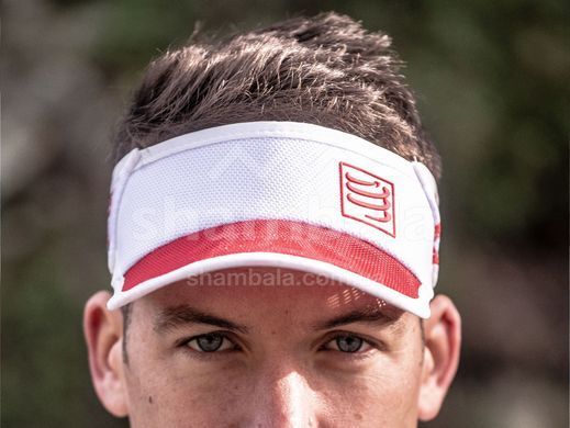 Кепка-козирок Compressport Spiderweb Visor Ultralight, Red/White (CMS SULVISOR-02)