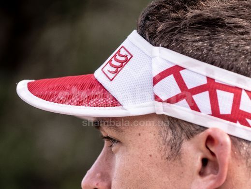 Кепка-козирок Compressport Spiderweb Visor Ultralight, Red/White (CMS SULVISOR-02)