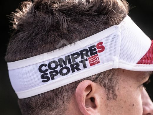 Кепка-козирок Compressport Spiderweb Visor Ultralight, Red/White (CMS SULVISOR-02)