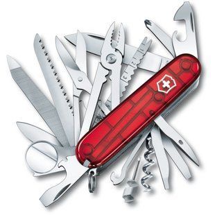 Нож Victorinox Swisschamp, 33 функции, 91 мм, Red Transparent (VKX 16795.T)