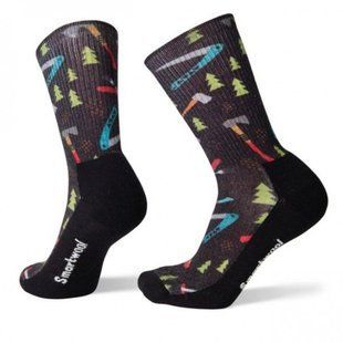 Носки мужские Smartwool Hike Light Sharp Things Print Crew Black, р.L (SW 01427.001-L)