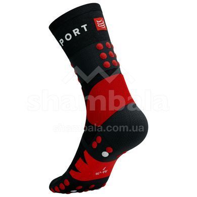Носки Compressport Hiking Socks, Black/Core Red/White, T2 (7630102554373)