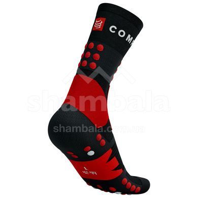 Носки Compressport Hiking Socks, Black/Core Red/White, T2 (7630102554373)