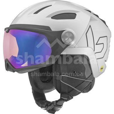 Шлем горнолыжный Bolle V-Ryft Mips, White Pearl Shiny/Phantom Blue Cat 1 to 3, 55-59 см (BL VRYFTM.BH179008)