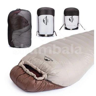 Спальный мешок Naturehike Snowbird NH20YD001 (-3/-10&deg;С), 185 см - Right Zip, Large, Brown (6927595761304)