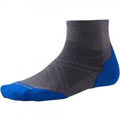 Шкарпетки чоловічі Smartwool PhD Run Light Elite Mini Graphite/Bright Blue, р. XL (SW SW170.374-XL)