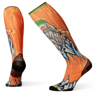 Термошкарпетки чоловічі Smartwool Men's PhD Ski Ultra Light Old Man Winter Print, Cardamon, р. M (SW 01046.877-M)