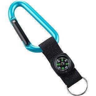 Карабін Munkees 3228 8 mm with strap, compass, Keyring Blue (MNKS 3228-BL)
