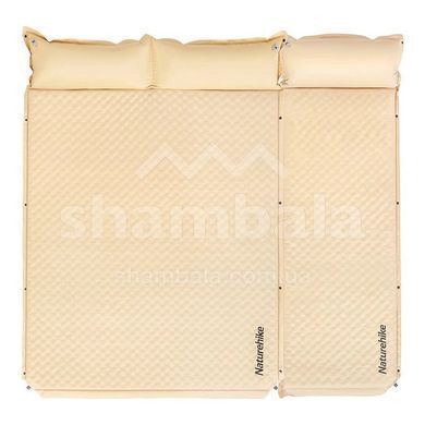 Самонадувающийся коврик с подушкой двухместный Naturehike CNK2300DZ014, 192х132х6см, Beige (6976023926952)