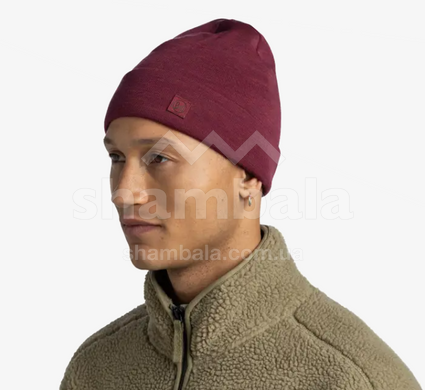 Шапка Buff Merino Heavyweight Beanie Loose Solid, Tibetan Red (BU 111170.422.10.00)