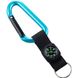 Карабин Munkees 3228 8 mm with strap, compass, Keyring Blue (MNKS 3228-BL)