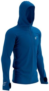 Чоловіча толстовка з рукавом реглан Compressport 3D Thermo Seamless Hoodie Zip - Mont Blanc 2021, XL - Blue (AU00013L 500 0XL)