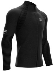 Чоловіча кофта з рукавом реглан Compressport Seamless Zip Sweatshirt, Black, M (CMS SWS-Z-990B-M) 2021/22
