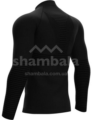 Чоловіча кофта з рукавом реглан Compressport Seamless Zip Sweatshirt, Black, M (CMS SWS-Z-990B-M) 2021/22