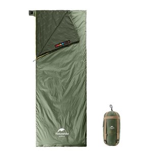 Спальний мішок Naturehike Summer LW180 NH21MSD09 (15/8°С), 170 см - Left Zip, M, Green (6927595777930-L)