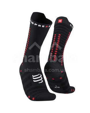 Шкарпетки Compressport Pro Racing Socks V4.0 Ultralight Bike 2022, Black/Red, T3 (XU00052S 906 0T3)