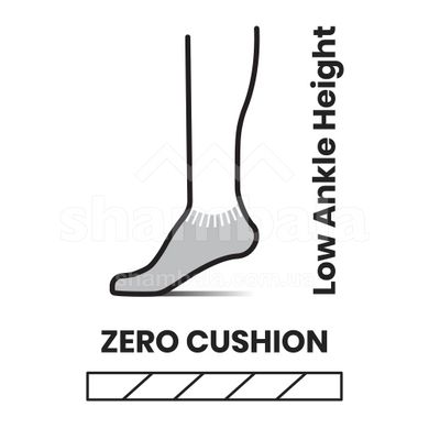 Шкарпетки чоловічі Smartwool Run Zero Cushion Low Ankle Socks, Black, M (SW SW001651.001-M)