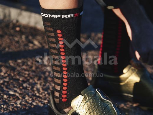 Шкарпетки Compressport Pro Racing Socks V4.0 Ultralight Bike 2022, Black/Red, T3 (XU00052S 906 0T3)