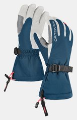 Перчатки женские Ortovox Merino Mountain Glove W, petrol blue, M (4251422590952)