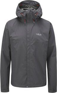 Мембранна куртка чоловіча Rab Downpour Eco Jacket, Graphene, L (RB QWG-82-GL)