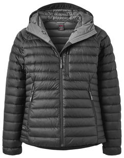 Жіночий легкий пуховик Rab Microlight Alpine Jacket Wmns, Black/Graphene, 8 (RB QDB-13-BLK-08)