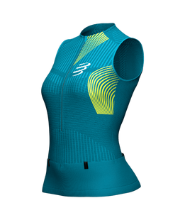 Жіноча майка Compressport Trail Postural Tank Top W 2022, Enamel/Paradise Green, S (AW00090S 525 00S)